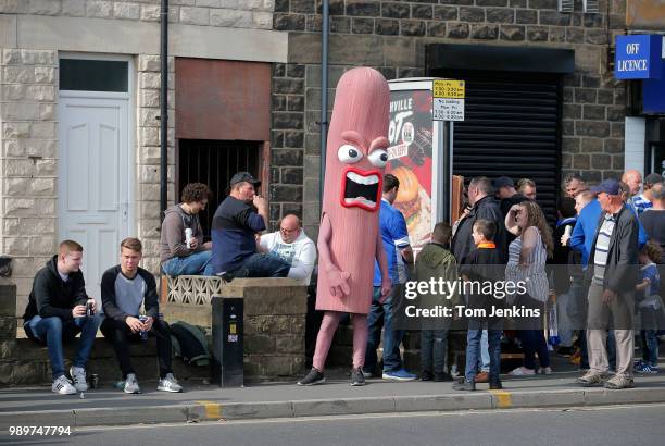 An angry Pepperami outside before the Sheffield Wednesday v Sheffield United EFL Championship match at the Hillsborough Stadium on September 24th...
