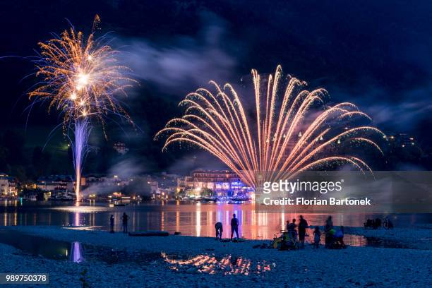wolfgangsee firework - wolfgangsee stock pictures, royalty-free photos & images