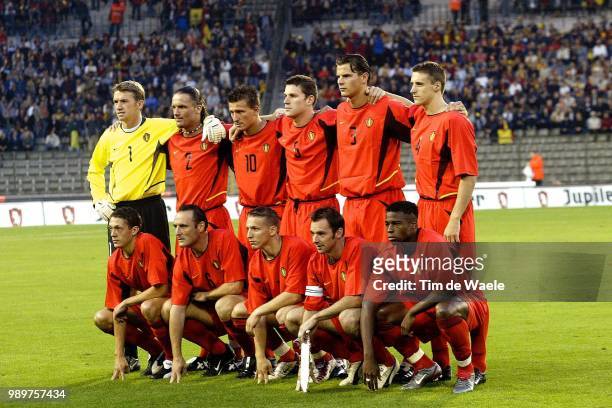 Belgium - Bulgary/ Qual.Euro 2004, Team, Equipe, Ploeg, De Vlieger Geert, Vreven Stijn, Baseggio Walter, Van Derheyden Peter, Van Buyten Daniel,...