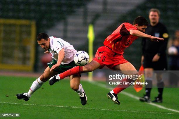 Belgium - Bulgary/ Qual.Euro 2004, Iankovich Zoran, Van Derheyden Peter, Red Devils, Diables Rouges, Rode Duivels, Qualifiing, Qualification,...
