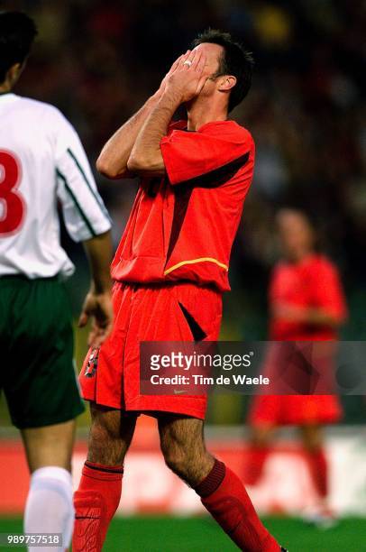 Belgium - Bulgary/ Qual.Euro 2004, Deception, Teleurstelling, Goor Bart, Red Devils, Diables Rouges, Rode Duivels, Qualifiing, Qualification,...