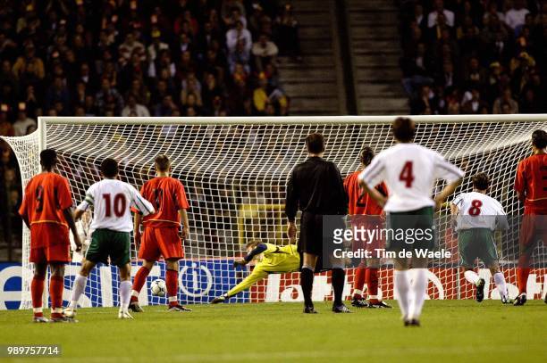 Belgium - Bulgary/ Qual.Euro 2004, But, Goal, De Vlieger Geert, Red Devils, Diables Rouges, Rode Duivels, Qualifiing, Qualification, Kwalificatie,...