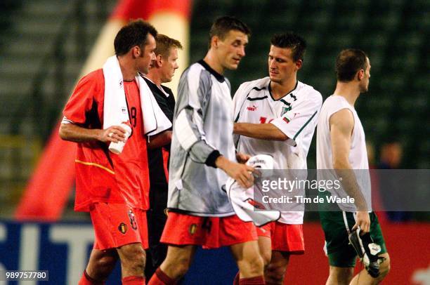 Belgium - Bulgary/ Qual.Euro 2004, Deception, Teleurstelling, Goor Bart, De Vlieger Geert, Simons Timmy, Baseggio Walter, Red Devils, Diables Rouges,...
