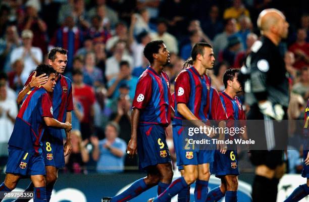 Fc Barcelona - Cl Brugge /Champions League Verlinden Danny, Deception, Teleurstelling, Saviola Javier Pedro, Puyol Carles, Cocu Phillip, Kluivert...