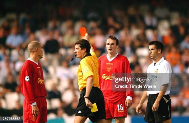 Valencia Cf - Liverpool Fc /Champions League Cheyrou Bruno, Hamann Dietmar, Albelda David, Fandel Herbert, Referee, Arbitre, Scheidsrechter, Red...