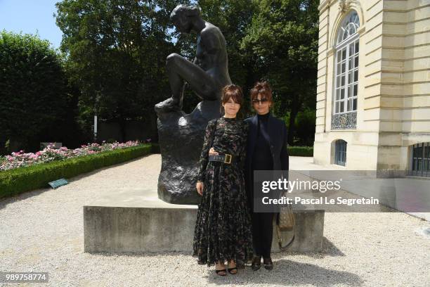 Eugenia Costantini and Laura Morente attend the Christian Dior Haute Couture Fall Winter 2018/2019 show as part of Paris Fashion Week on July 2, 2018...