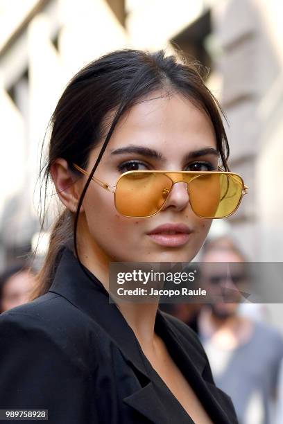 Doina Ciobanu is seen at the Ralph & Russo Haute Couture Fall Winter 2018/2019 Show on July 2, 2018 in Paris, France.