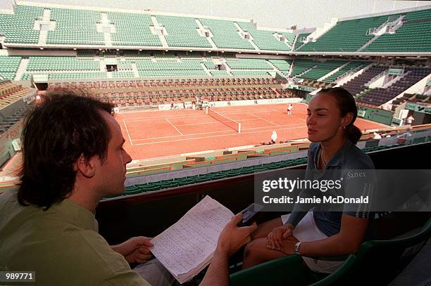 Martina Hingis during the Adidas APPrecision event at Roland Garros, Paris. Mandatory Credit: Jamie McDonald/ALLSPORT