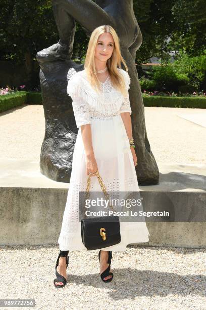 Charlotte Groeneveld attends the Christian Dior Haute Couture Fall Winter 2018/2019 show as part of Paris Fashion Week on July 2, 2018 in Paris,...
