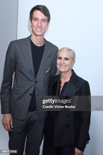 Alexandre Arnault and designer Maria Grazia Chiuri attend the Christian Dior Haute Couture Fall Winter 2018/2019 show as part of Paris Fashion Week...