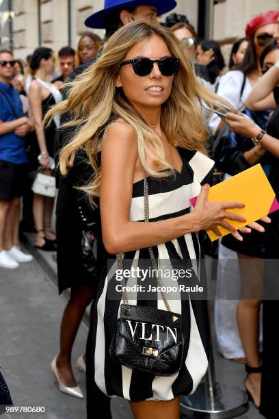 Erica Pelosini is seen at the Ralph & Russo Haute Couture Fall Winter 2018/2019 Show on July 2, 2018 in Paris, France.