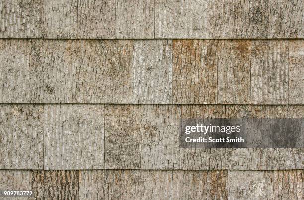poplar bark siding - wall covering stock pictures, royalty-free photos & images