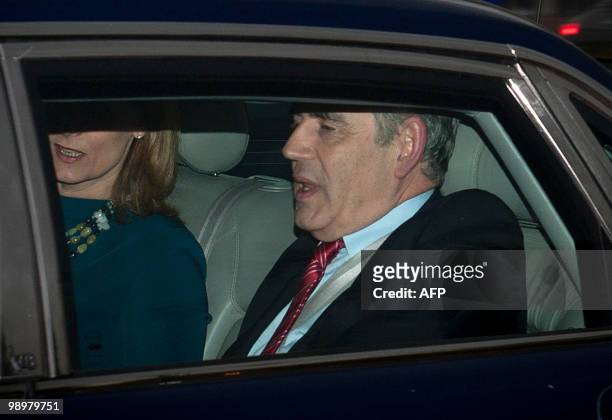 Leader of Britain's ruling Labour Party, Gordon Brown and his wife Sarah leave Buckingham Palace in London, after announcing his resignation as Prime...