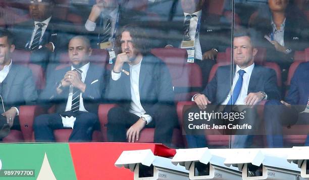 Cafu, Carles Puyol, Lothar Matthaus during the 2018 FIFA World Cup Russia Round of 16 match between Spain and Russia at Luzhniki Stadium on July 1,...