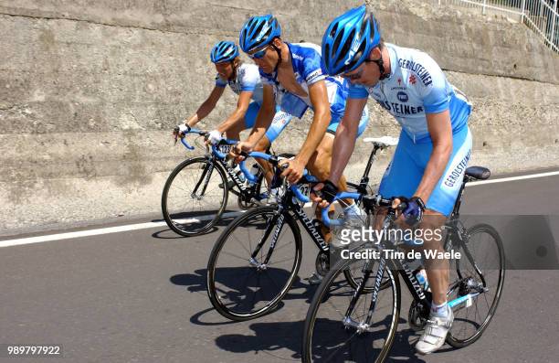 Giro D'Italia, Tour Of Italy Stage 17Fã–Rster Robert , Krauss Sven , Hoj Frank Stage 17 : Varazze - Limone Piemonte - Colle Di Tendaetape Rit, Uci...
