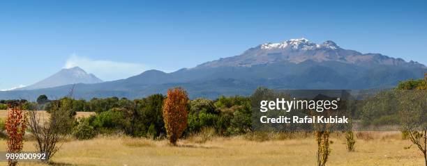 popocatepetl and iztaccihuatl - popocatepetl stock pictures, royalty-free photos & images