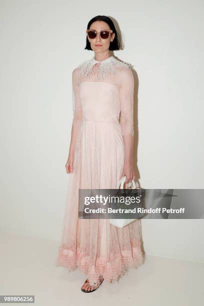 Erin O'Connor attends the Christian Dior Haute Couture Fall Winter 2018/2019 show as part of Paris Fashion Week on July 2, 2018 in Paris, France.