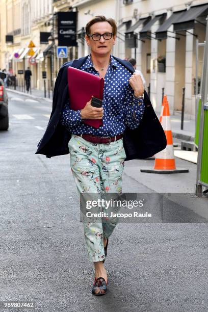 Hamish Bowles is seen at the Ralph & Russo Haute Couture Fall Winter 2018/2019 Show on July 2, 2018 in Paris, France.