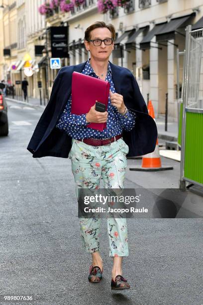 Hamish Bowles is seen at the Ralph & Russo Haute Couture Fall Winter 2018/2019 Show on July 2, 2018 in Paris, France.