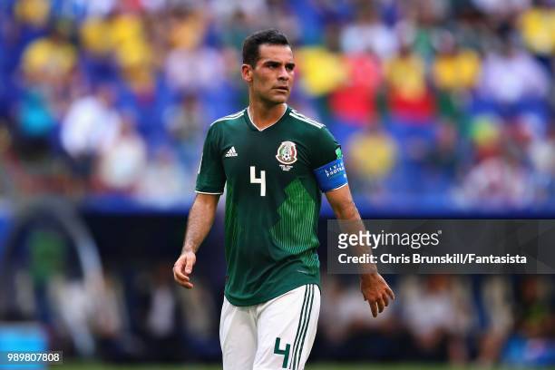 Rafael Marquez of Mexico looks on during the 2018 FIFA World Cup Russia Round of 16 match between Brazil and Mexico at Samara Arena on July 2, 2018...