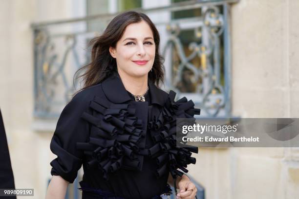 Amira Casar attends the Dior show, during Paris Fashion Week Haute Couture Fall Winter 2018/2019, on July 2, 2018 in Paris, France.