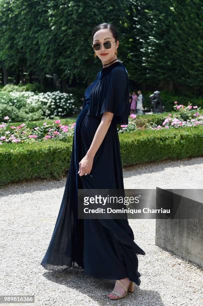 Chriselle Lim attends the Christian Dior Couture Haute Couture Fall/Winter 2018-2019 show as part of Haute Couture Paris Fashion Week on July 2, 2018...