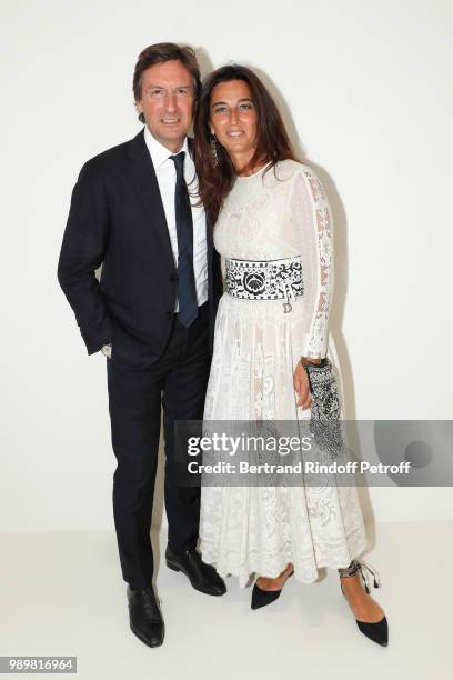 Pietro Beccari and his wife Elisabetta Beccari pose prior the Karl News  Photo - Getty Images