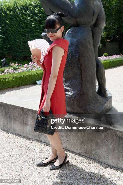 Leaf Greener attends the Christian Dior Couture Haute Couture Fall/Winter 2018-2019 show as part of Haute Couture Paris Fashion Week on July 2, 2018...