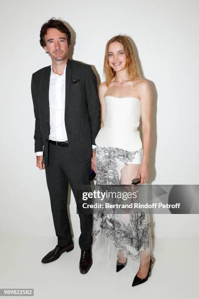 General manager of Berluti Antoine Arnault and Natalia Vodianova attend the Christian Dior Haute Couture Fall Winter 2018/2019 show as part of Paris...