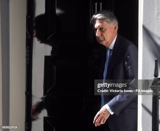 Chancellor of the Exchequer Philip Hammond, outside number 11 Downing Street , London.