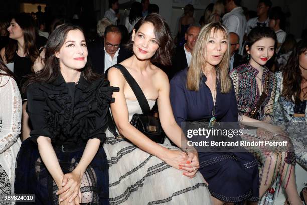 Amira Casar, Katie Holmes, Victoire de Castellane and Tian Jing attend the Christian Dior Haute Couture Fall Winter 2018/2019 show as part of Paris...