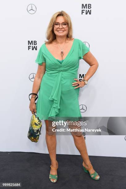 Maren Gilzer attends the Guido Maria Kretschmer show during the Berlin Fashion Week Spring/Summer 2019 at ewerk on July 2, 2018 in Berlin, Germany.