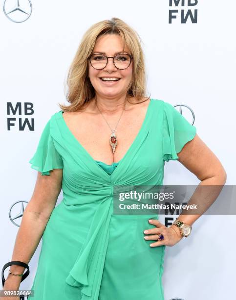 Maren Gilzer attends the Guido Maria Kretschmer show during the Berlin Fashion Week Spring/Summer 2019 at ewerk on July 2, 2018 in Berlin, Germany.