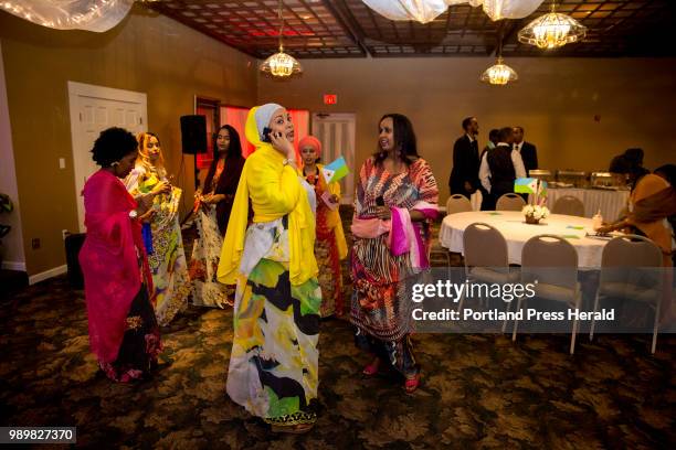 Djiboutians begin to arrive at the party to celebrate their 41st Independence Day at the Ramada Inn in Lewiston on Friday night. Djiboutian-Mainers...