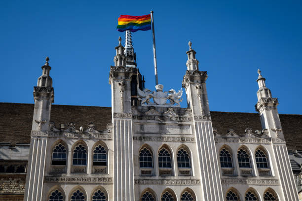 GBR: Pride Flag Raised At London's Guildhall