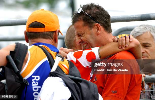 Tour De France 2005, Stage 9Maassen Frans Sportsdirector Team Rabobank, Rasmussen Mickael Mountain Jersey Maillot Montagne Bergtrui Bolletjestrui,...