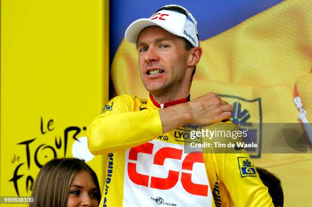 Tour De France 2005, Stage 9Podium, Voigt Jens Yellow Jersey Maillot Jaune Gele Truigã©Rardmer - Mulhouseetape Ritronde Van Frankrijk, Tdf, Uci Pro...