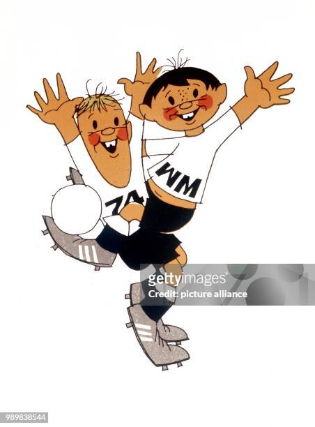 Tip and Tap are the two mascots the DFB is using since 1971 to promote the 1974 FIFA World Cup in Germany. There are 10 different Tip and Tap themes,...
