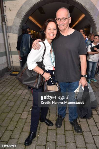 Caroline Link and her partner Dominik Graf attend the premiere of the movie 'Hanne' as part of the Munich Film Festival 2018 at Gloria Palast on July...