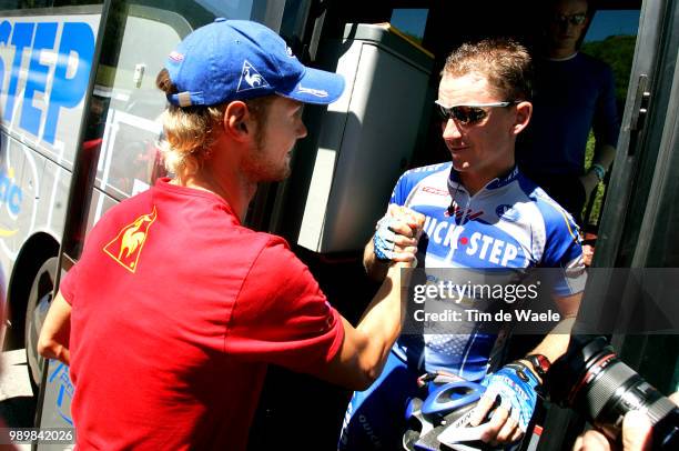 Tour De France 2005, Stage 12 Boonen Tom Knee Injury Blessure Genou Knie Blessure, Cretskens Wilfried Brianã§On - Digne-Les-Bainsetape Ritronde Van...