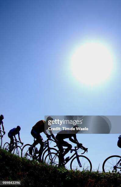 Tour De France 2005, Stage 14 Armstrong Lance , Hincapie George Illustration Illustratie, Peleton Peloton, Shadows Silhouets Hombre Schaduwagde -...