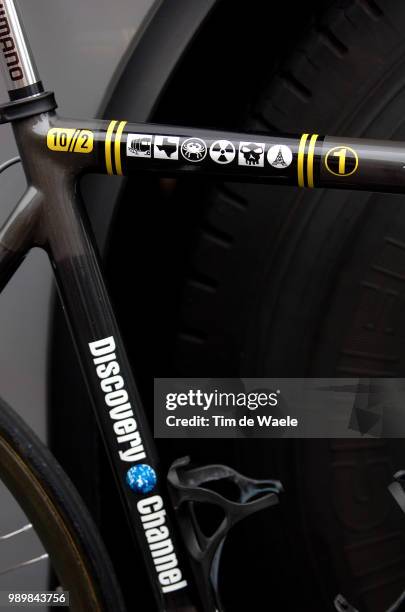 Tour De France 2005, Stage 15 Armstrong Lance Yellow Jersey, Bike Fiets Velo, Illustratie Illustration, Logo, Day Jour Dag 1Lã©Zat-Sur-Lã¨Ze -...