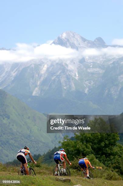 Tour De France 2005, Stage 16 Illustration Illustratie, Peleton Peloton, Landscape Paysage Landschap, Mountains Montagne Bergen, Col...