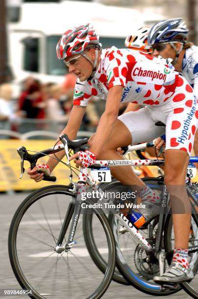 Tour De France 2005, Stage 21Rasmussen Mickael Mountain Jersey Maillot Montagne Bergtrui Bolletjestruicorbeil-Essonnes - Paris Champs- Elysã©Esetape...