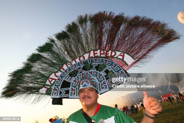 Supporter from Mexiko leaves the Stadium after the FIFA 2006 World Cup group A match between Germany and Costa Rica in Munich, Friday 09 June 2006....