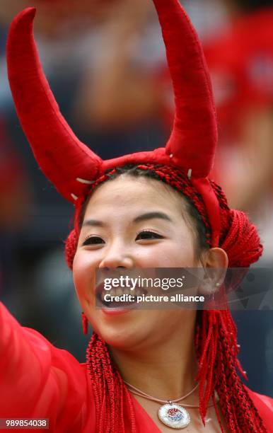 Supporter from Korea Republic prior the group G match of 2006 FIFA World Cup between Korea Republic and Togo in Frankfurt, on Tuesday, 13 June, 2006....