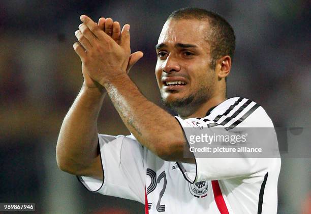 Dejected German David Odonkor claps after the extra time of the semi final of the 2006 FIFA World Cup between Germany and Italy in Dortmund, Germany,...
