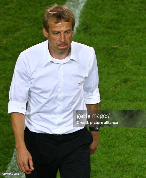 Bundestrainer Jürgen Klinsmann am im FIFA-WM-Stadion in Dortmund. Die deutsche Fußballnationalmannschaft verliert bei der Weltmeisterschaft im...