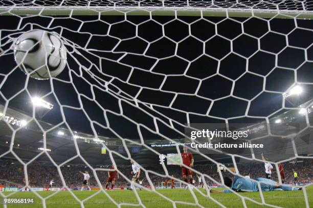 Goalkeeper Ricardo of Portugal cannot save the ball from Bastian Schweinsteiger who scores 1:0 during the 3rd place match of the 2006 FIFA World Cup...