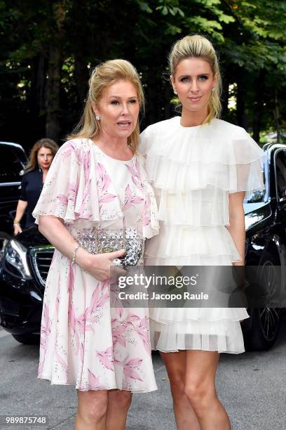 Kathy Hilton and Nicky Rotschild Hilton are seen at the Giambattista Valli Haute Couture Fall Winter 2018/2019 Show on July 2, 2018 in Paris, France.